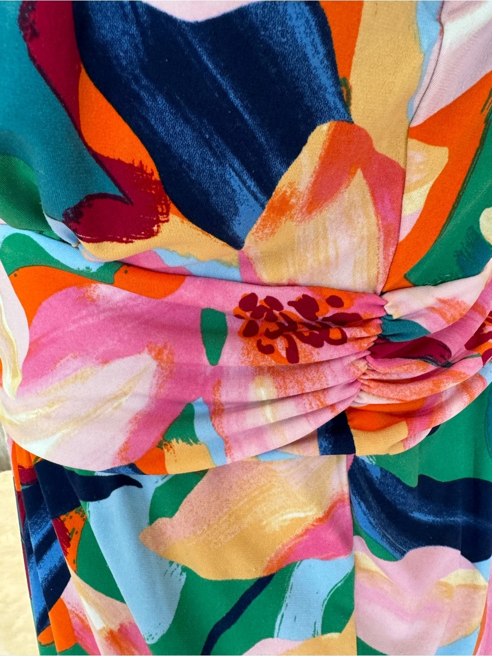 Pappagallo Tropical Floral V-Neck Maxi In Size Large - Picture 9 of 15